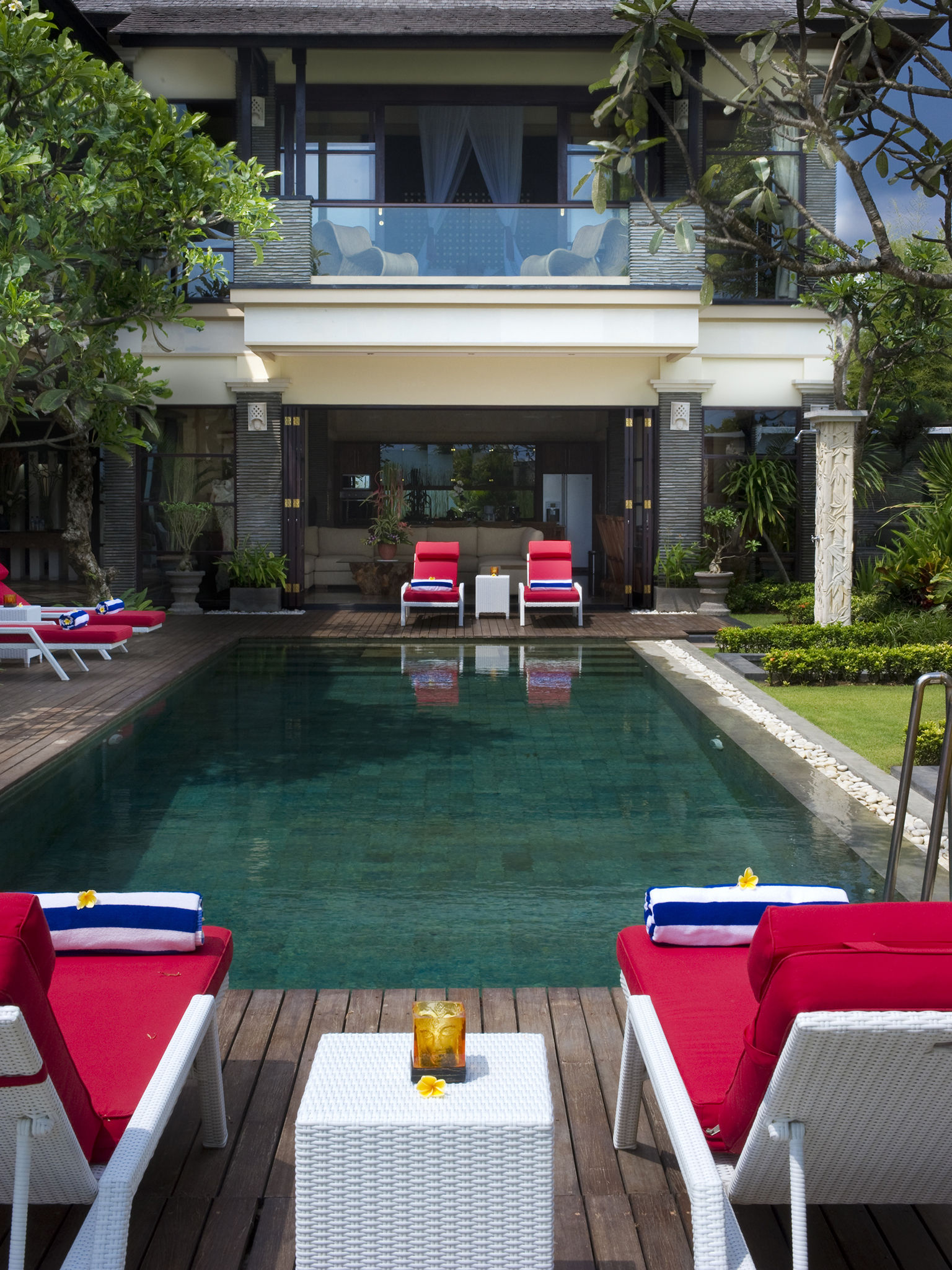 Villa Lega - View of second master bedroom from swimming pool - Villa LeGa, Seminyak, Bali